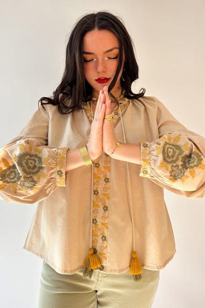 Blouse kaftan brodée DARSHAN