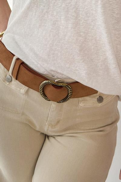 ceinture large en cuir velours DANY