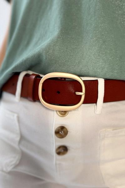 Ceinture large en cuir WARLY