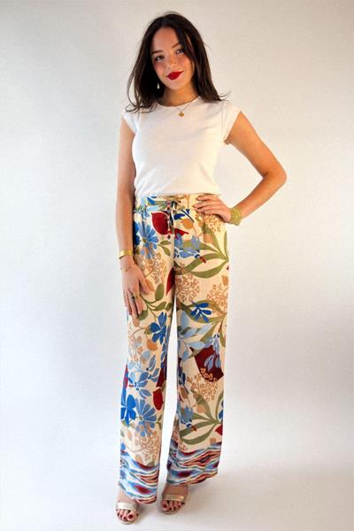Pantalon palazzo imprimé ELARY