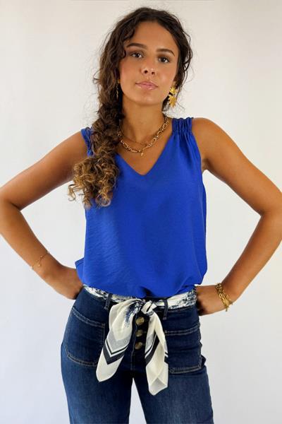 Débardeur uni détail smock TAJA