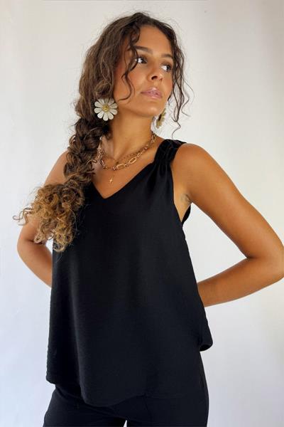 Débardeur uni détail smock TAJA