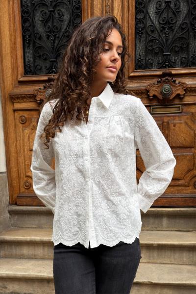 Chemise en coton brodé DARIE
