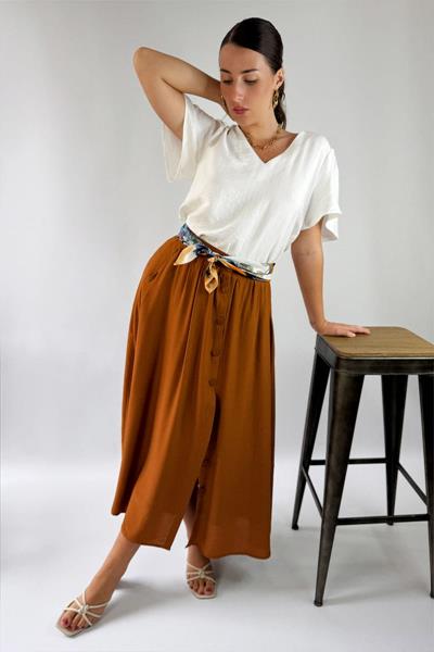 Jupe longue boutonnée OROA