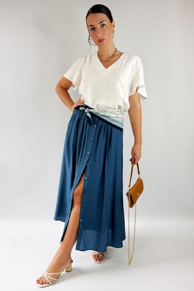Jupe longue boutonnée OROA