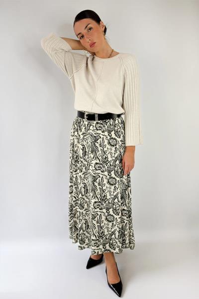 Jupe longue imprimée MATHEO