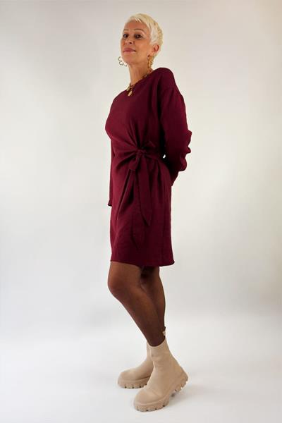 Robe unie détail noeud Meloka