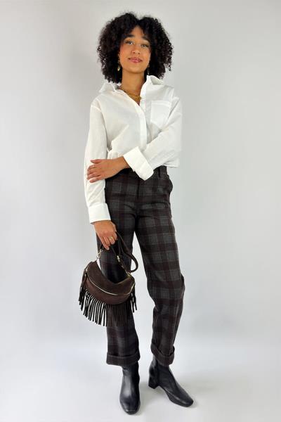 Pantalon droit tartan FLAUBERT