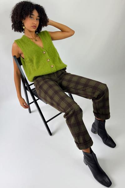 Pantalon droit tartan FLAUBERT