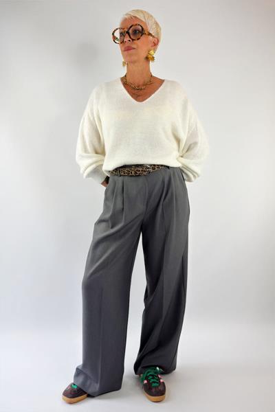 Pantalon large à plis PEPINA