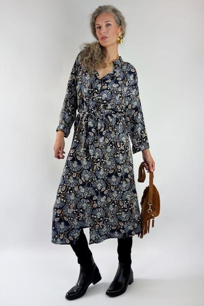 Robe chemise imprimée maxi ANTHEA