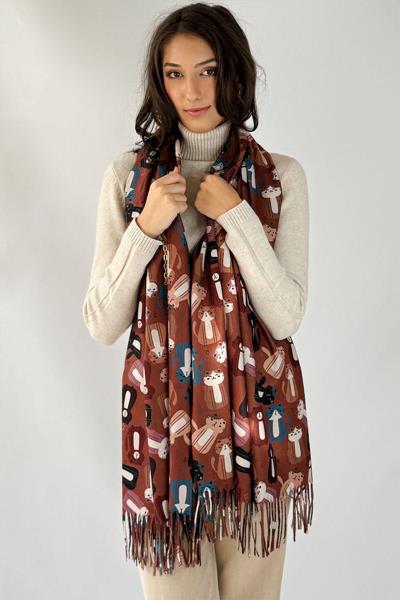 Grande écharpe imprimée MOUSTACHE