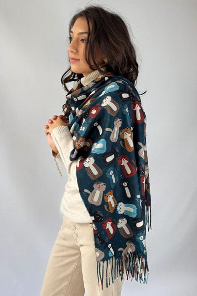 Grande écharpe imprimée MOUSTACHE