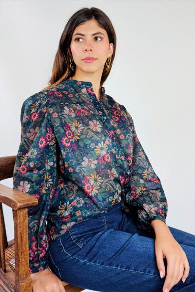 Chemise en voile de coton BOTANIA