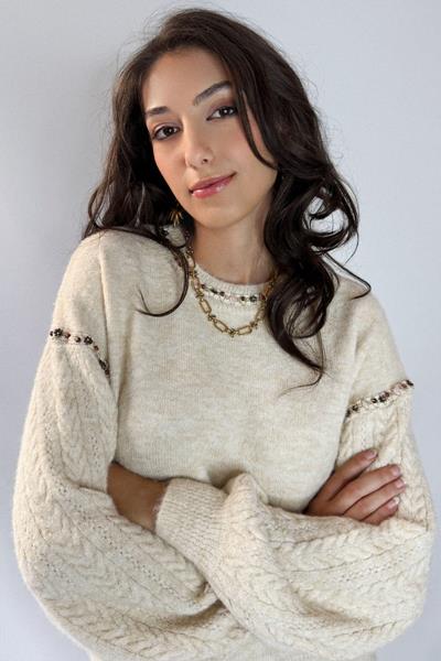 Pull torsades et perles MERYL