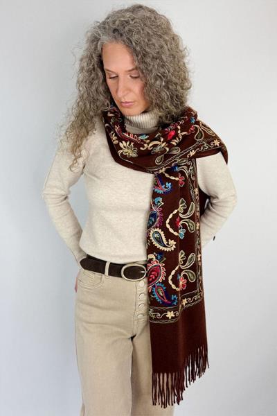 Echarpe brodée DJANIS