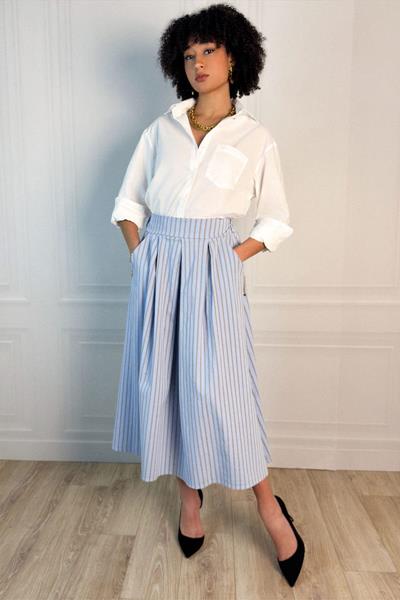 Jupe à plis rayée KARY