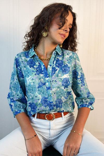 Chemisier col claudine JOALINE