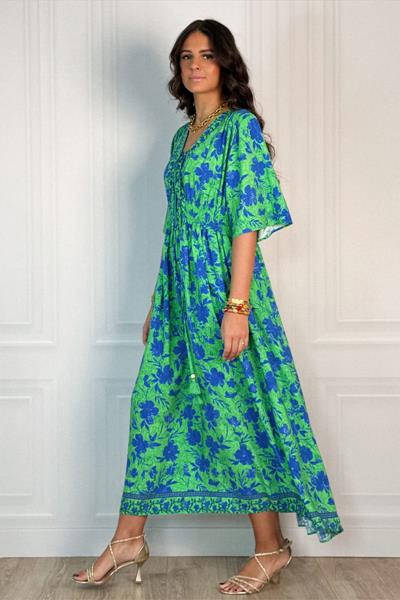 Robe longue à imprimé floral vibrant FELICIE