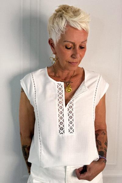 Blouse plumetis ZEPHRINA