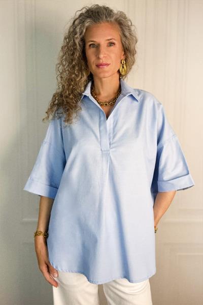 Blouse oxford oversized OXFO
